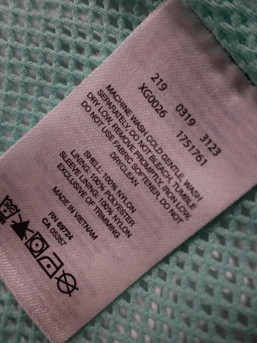 Columbia Omni-Tech Rain Jacket Girls Medium 10/12 Light Aqua Hooded